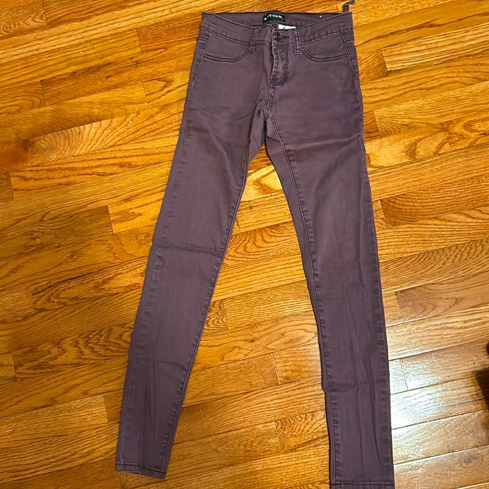 Purple super soft skinny jeans